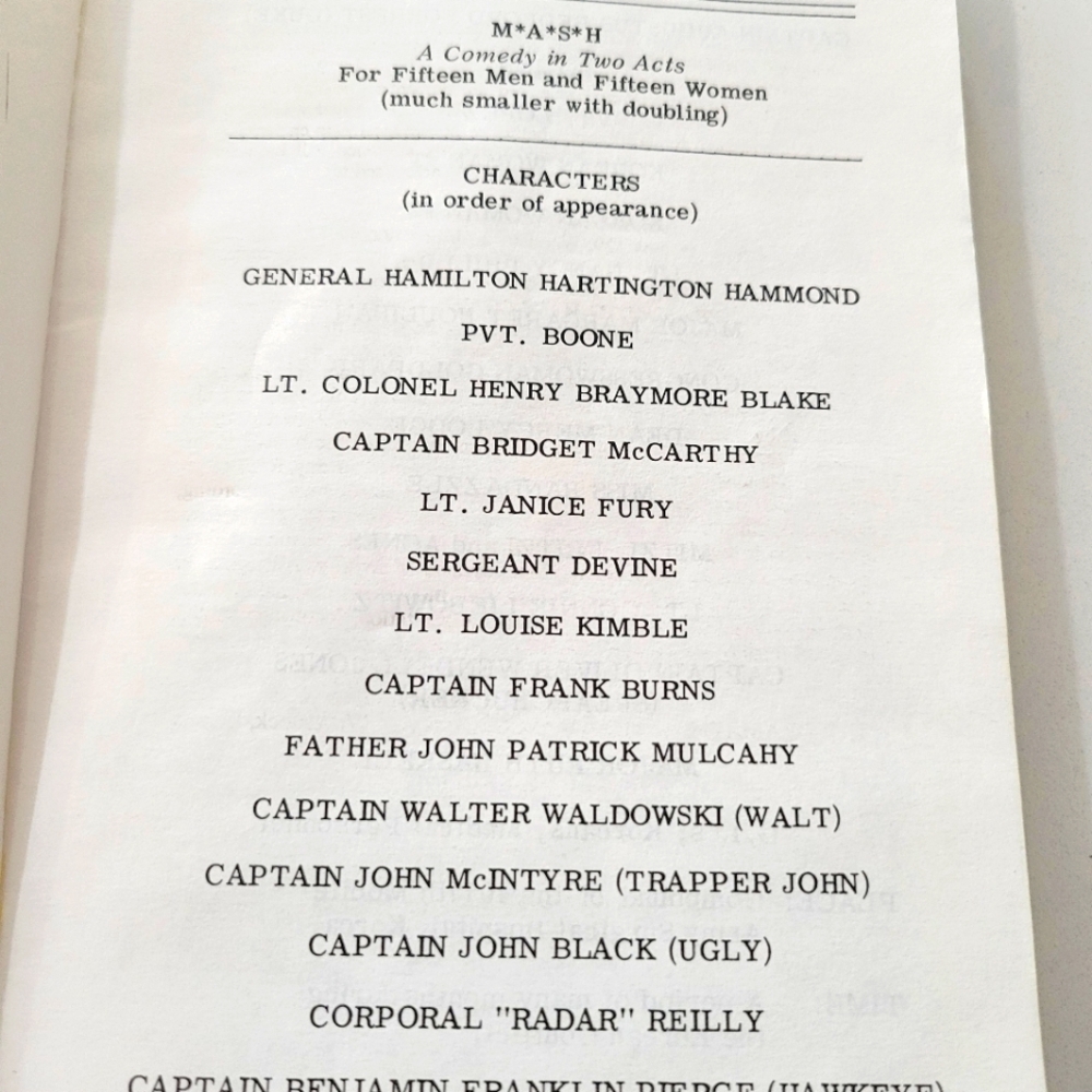 Play Script/M*A*S*H by Tim Kelly 1973 - Picture 4 of 7
